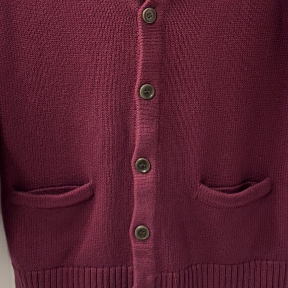 L.L. Bean Burgundy Cardigan Sweater Size Large - Picture 3 of 7